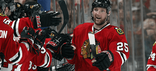 Cam Barker and Kim Johnsson Trade Jerseys