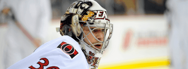 Craig Anderson and Brian Elliott Trade Sweaters