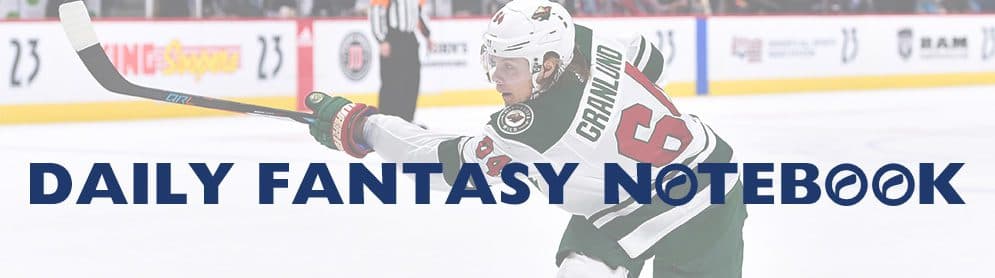 Daily Fantasy Hockey Notebook | 01-10-18