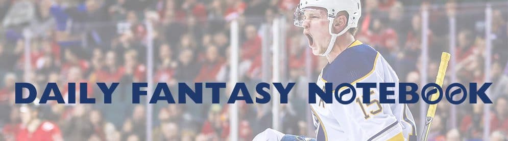 Daily Fantasy Hockey Notebook | 01-25-18