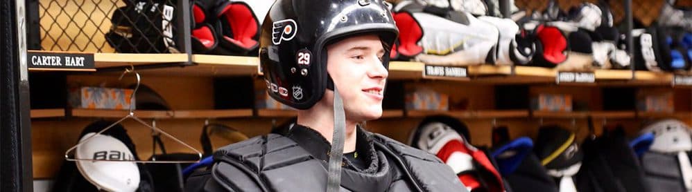 Carter Hart named first star in impressive NHL debut