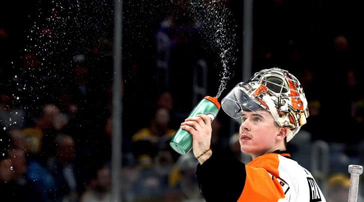 Flyers place goaltender Carter Hart on Injured Reserve with upper-body  injury - Daily Faceoff