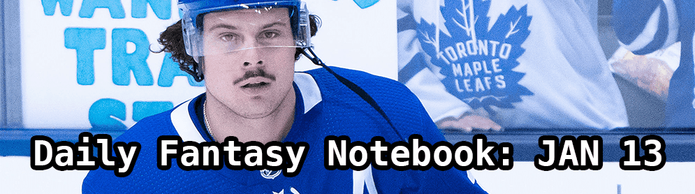 Daily Fantasy Hockey Notebook 📘 — 01/13/21