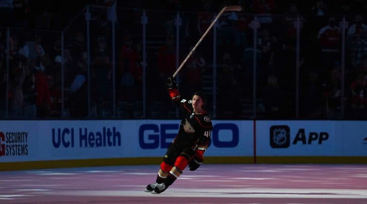 WATCH: Anaheim Ducks forward Trevor Zegras just flipped one of the best assists of all-time