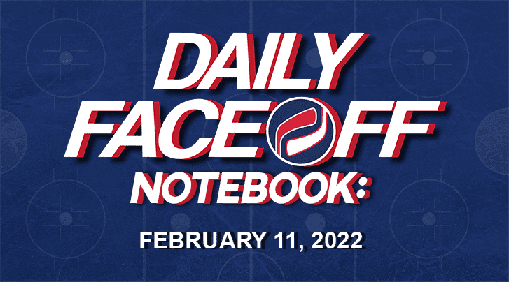 Daily Fantasy Hockey Notebook — 02/11/22