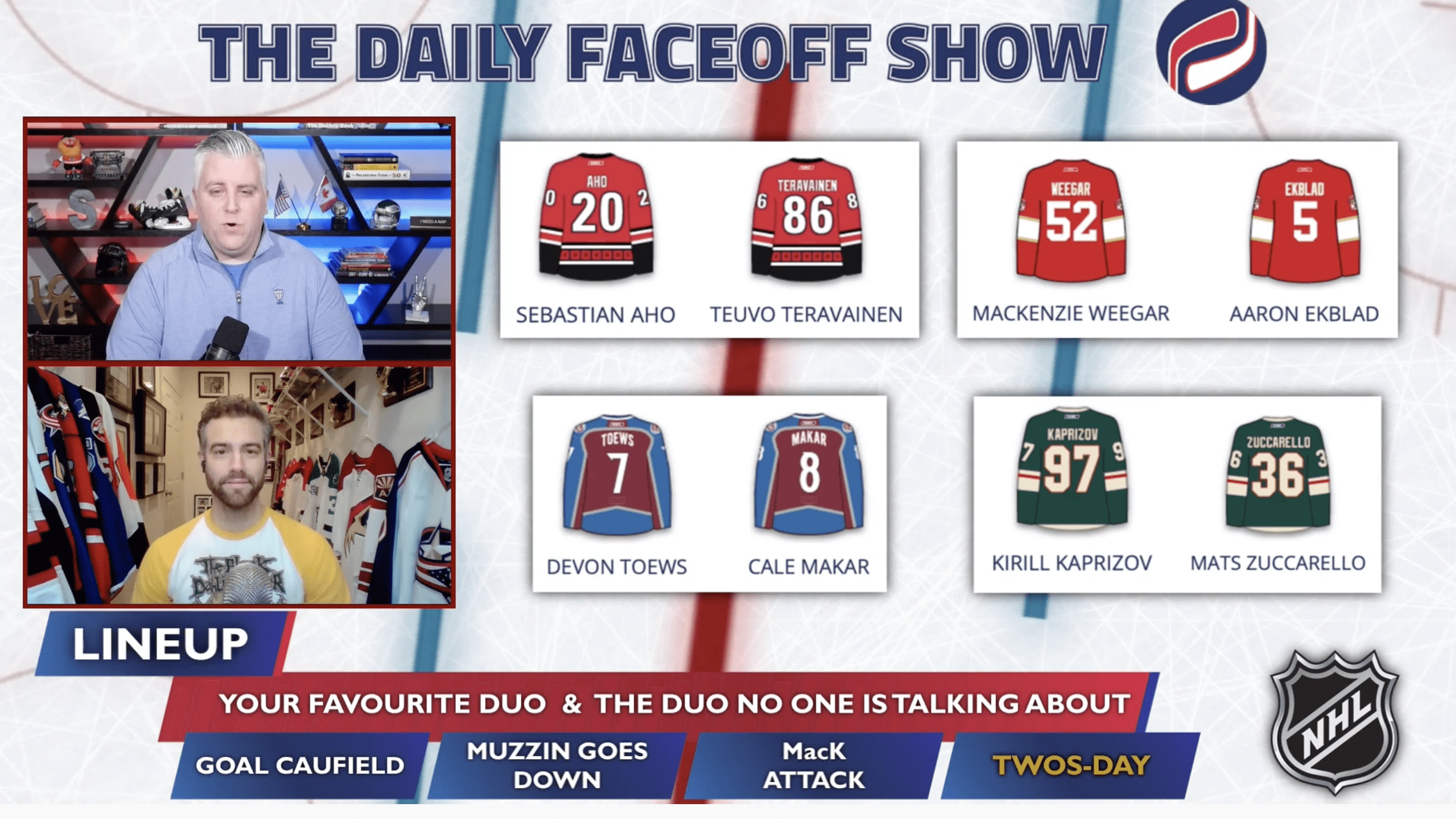 Daily Faceoff Show: On ‘Twosday’ 2/22/22, who is NHL’s most under appreciated duo?