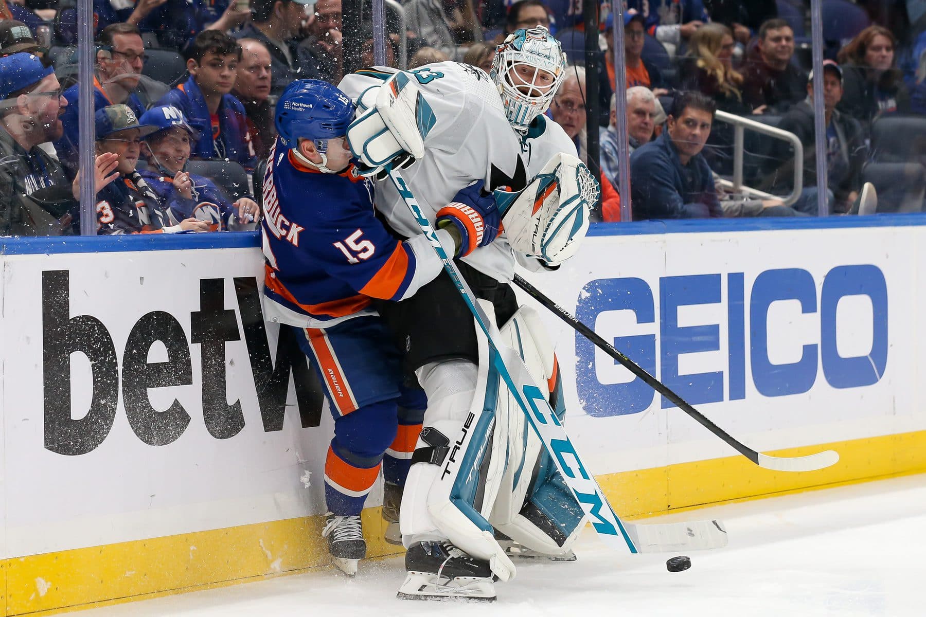 Cal Clutterbuck Casey Cizikas & Matt Martin New York Islanders