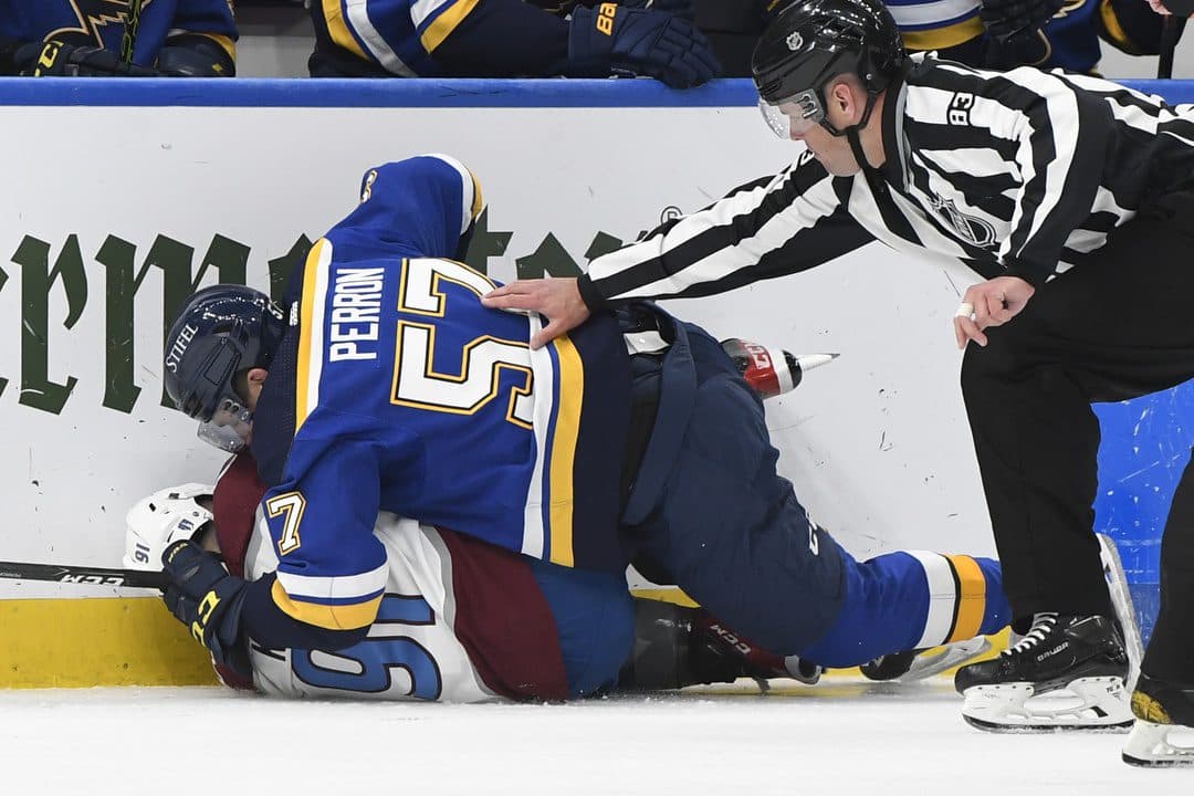 Blues’ David Perron fined $5,000 for cross-checking Avalanche’s Nazem Kadri