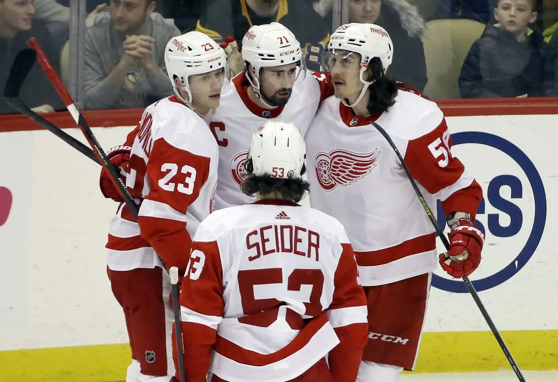 ANY NAME AND NUMBER DETROIT RED WINGS HOME OR AWAY AUTHENTIC