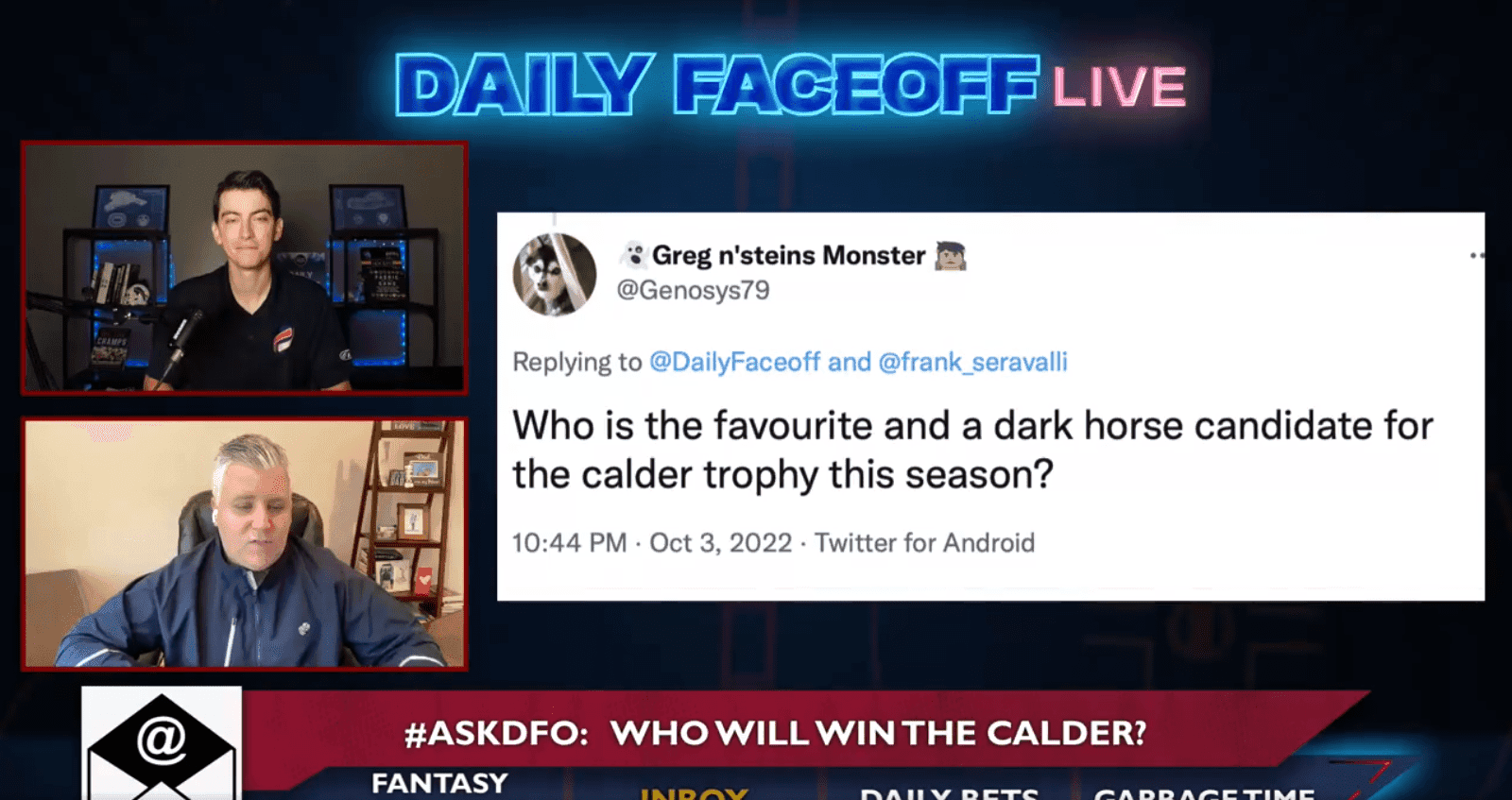 Daily Faceoff Live: Which rookies are contenders for the Calder Trophy?