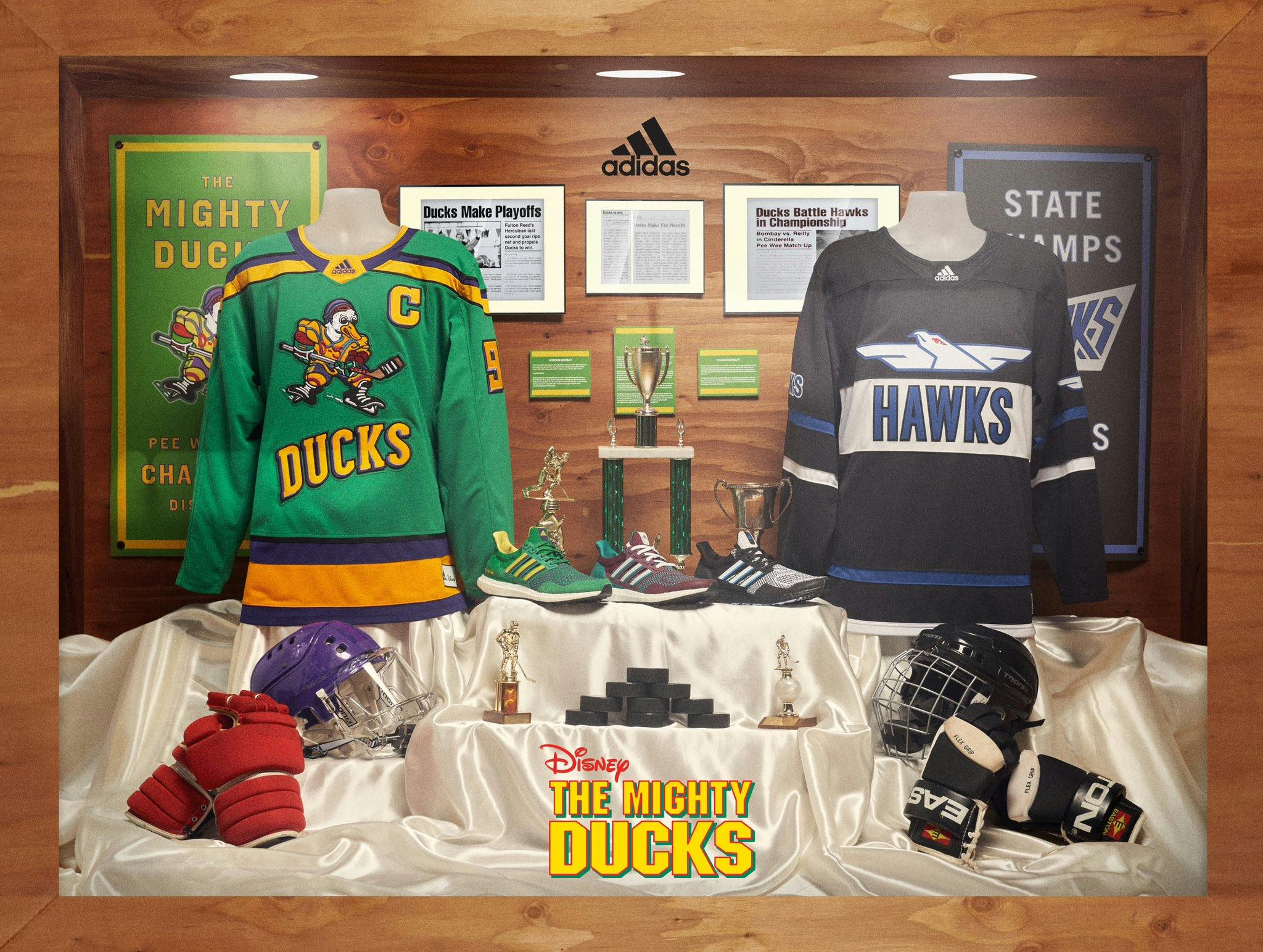 Adidas and Disney team up to release jerseys from the 1992 Mighty Ducks film