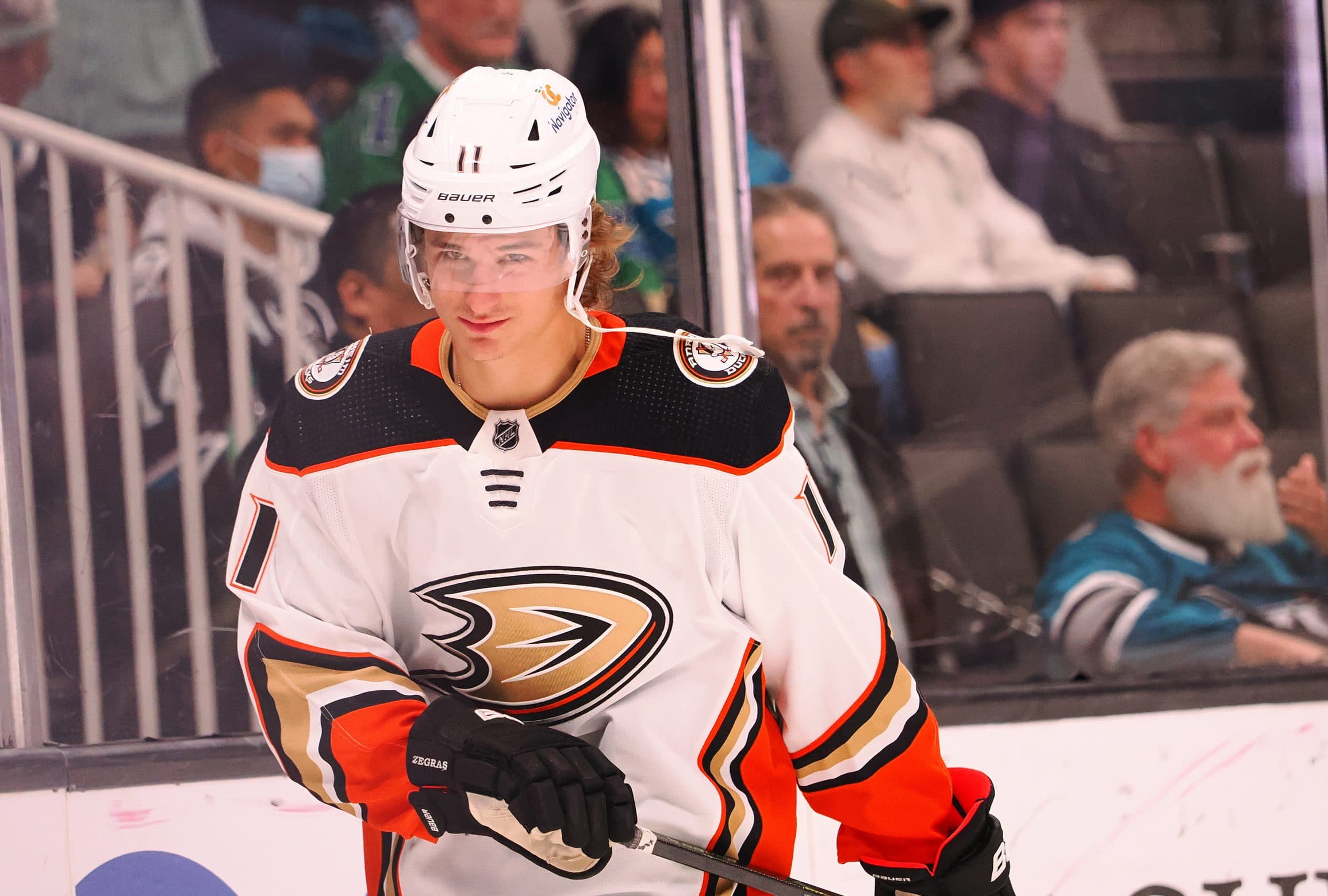 Ducks forward Trevor Zegras fined $1,500 for slashing Sharks’ Matt Benning