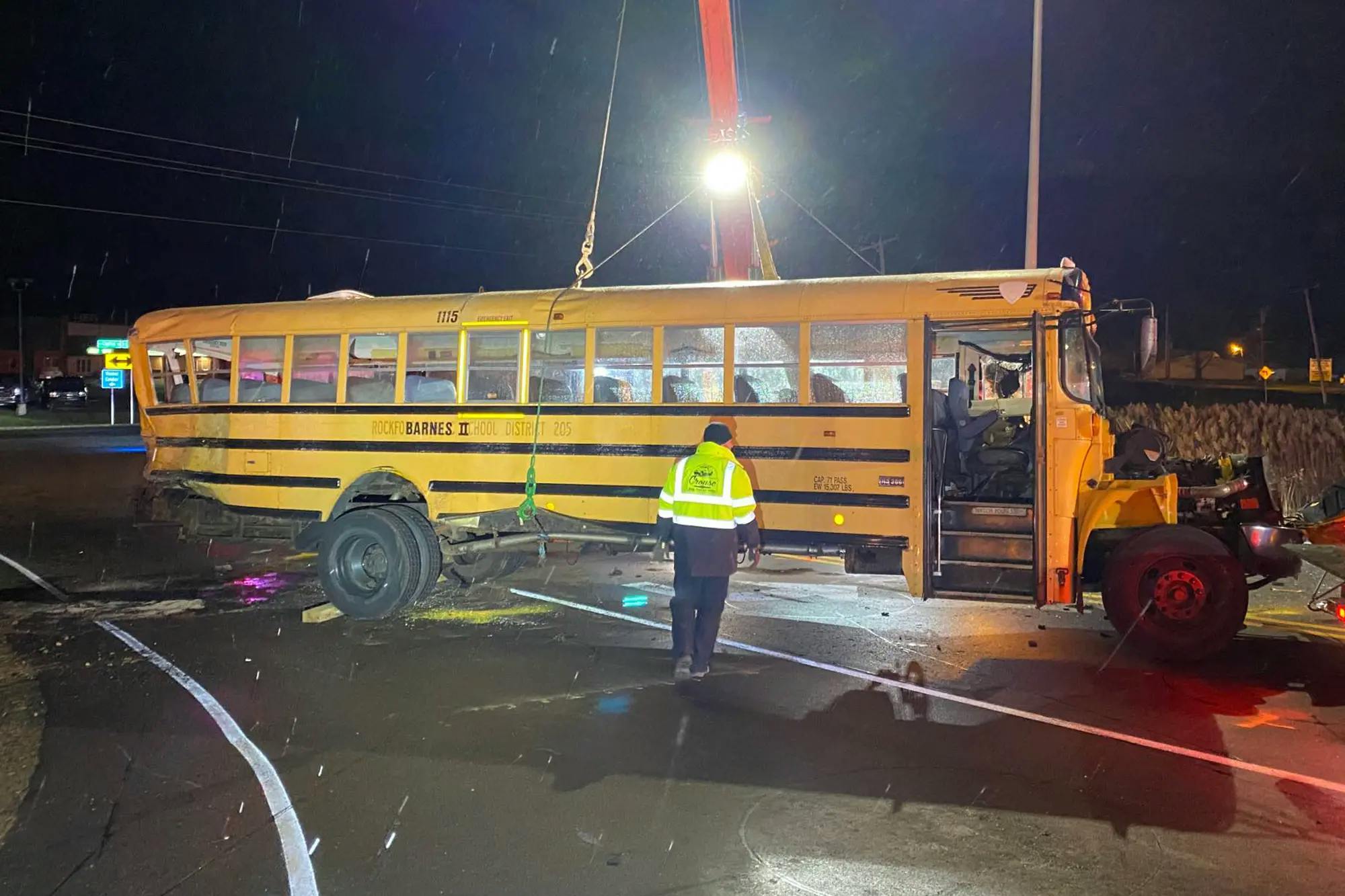 Bus carrying youth hockey team involved in crash, everyone stable