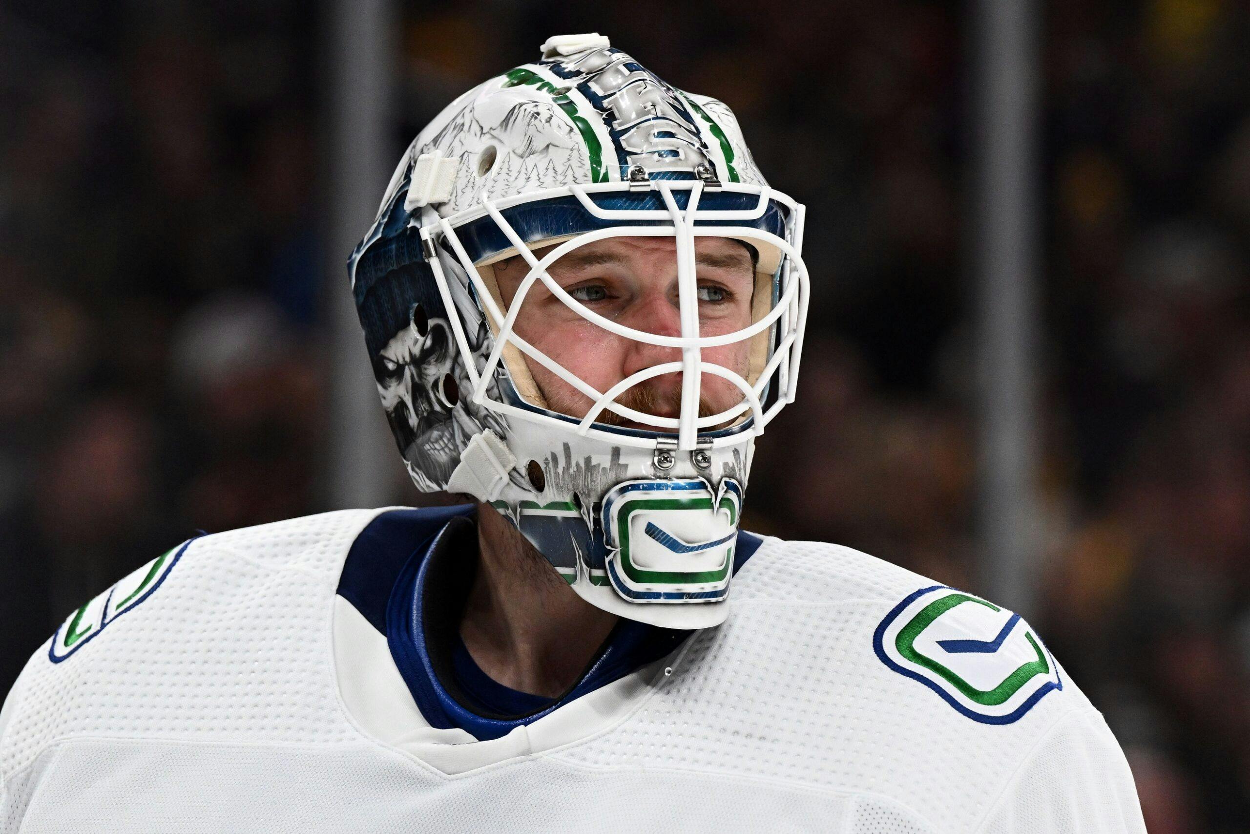 Canucks’ Thatcher Demko ‘puked in his mask,’ pulled from game vs Oilers
