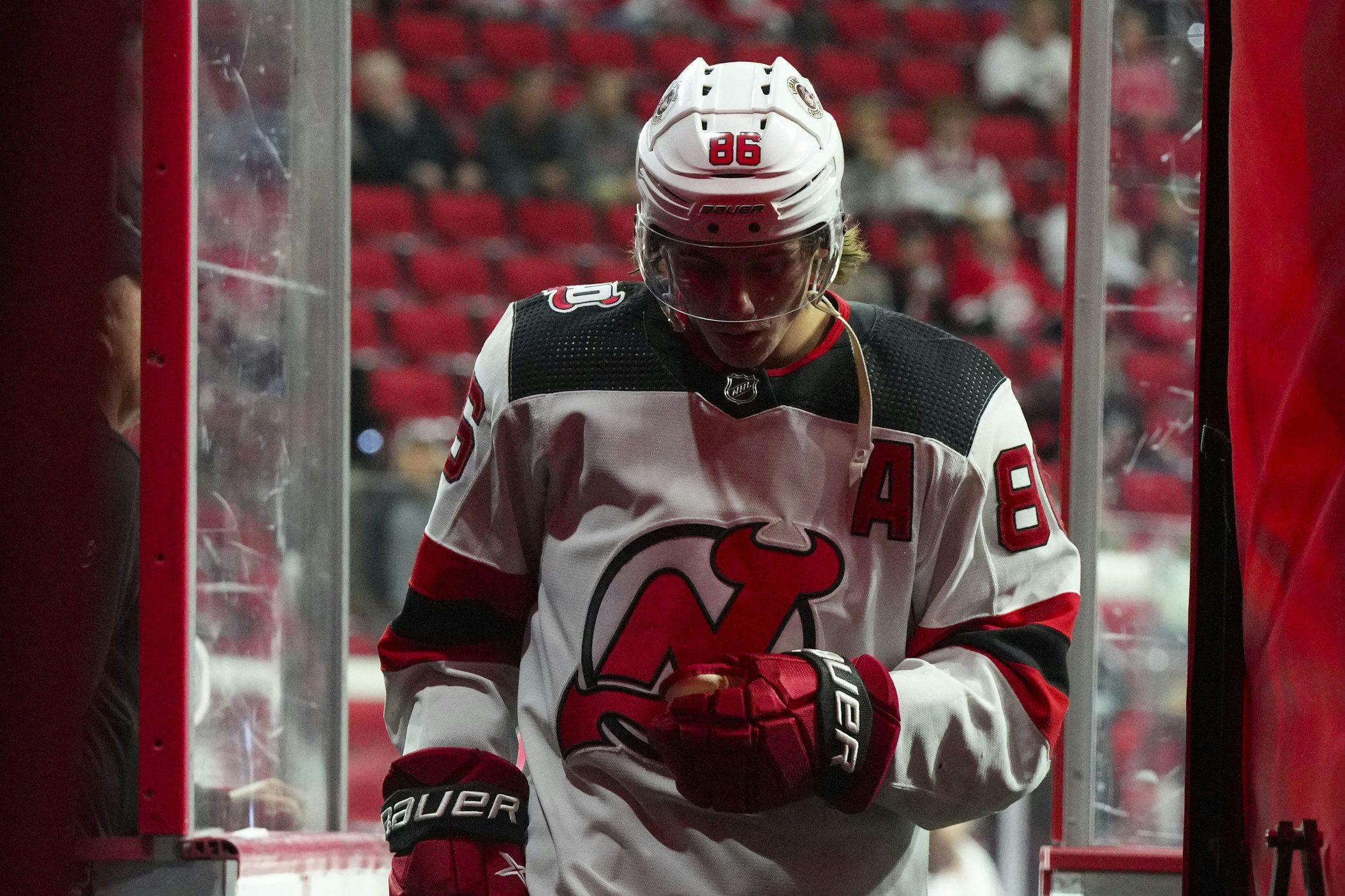 Jack Hughes Scores Twice as Devils Top the Red Wings in Season Opener - New  Jersey Hockey Now