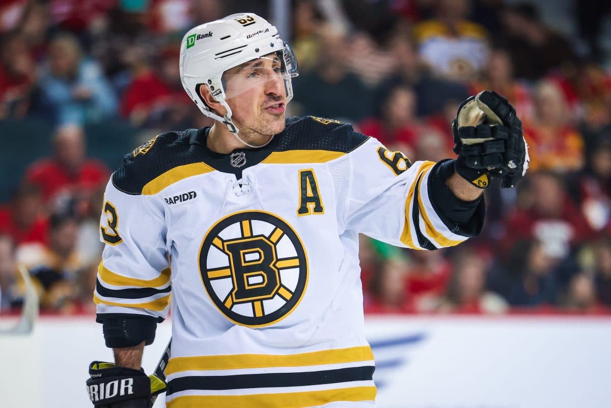 Brad Marchand exits Boston Bruins victory with lowerbody injury