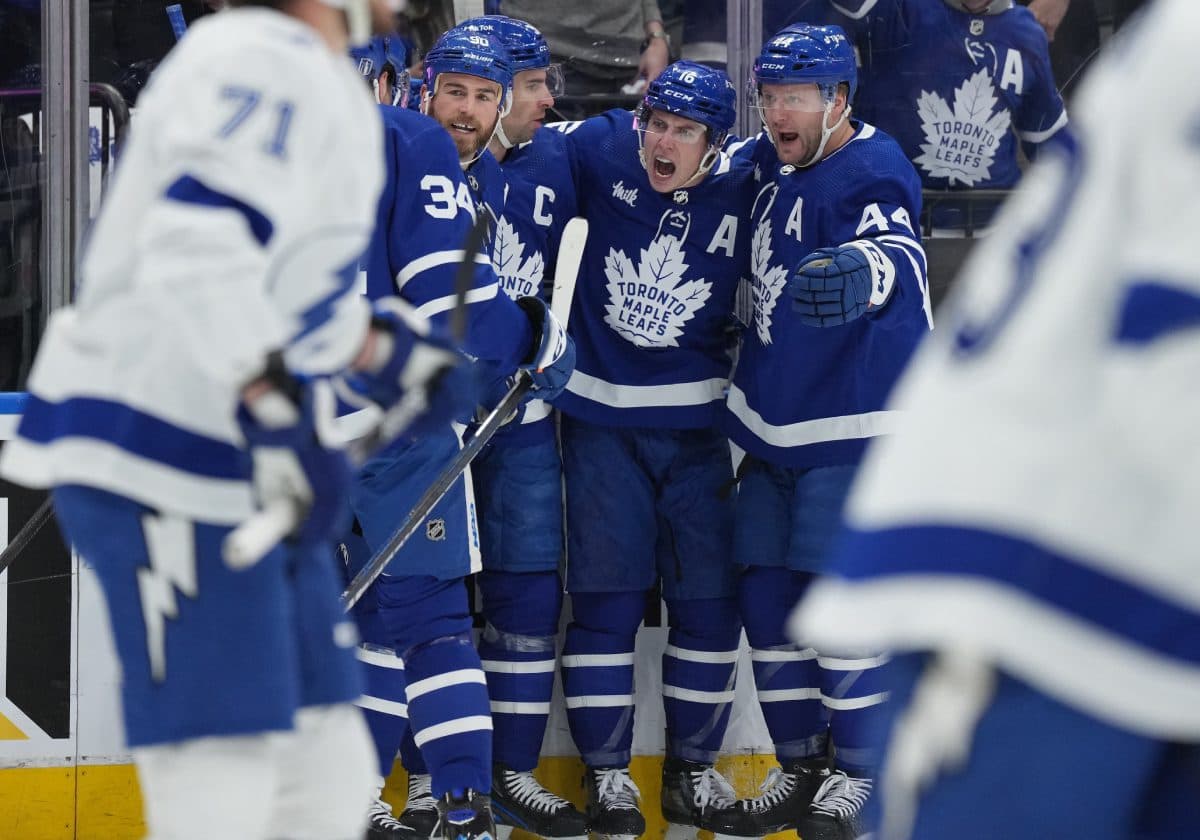 Toronto Maple Leafs' Matthew Knies exits Game 2 with injury