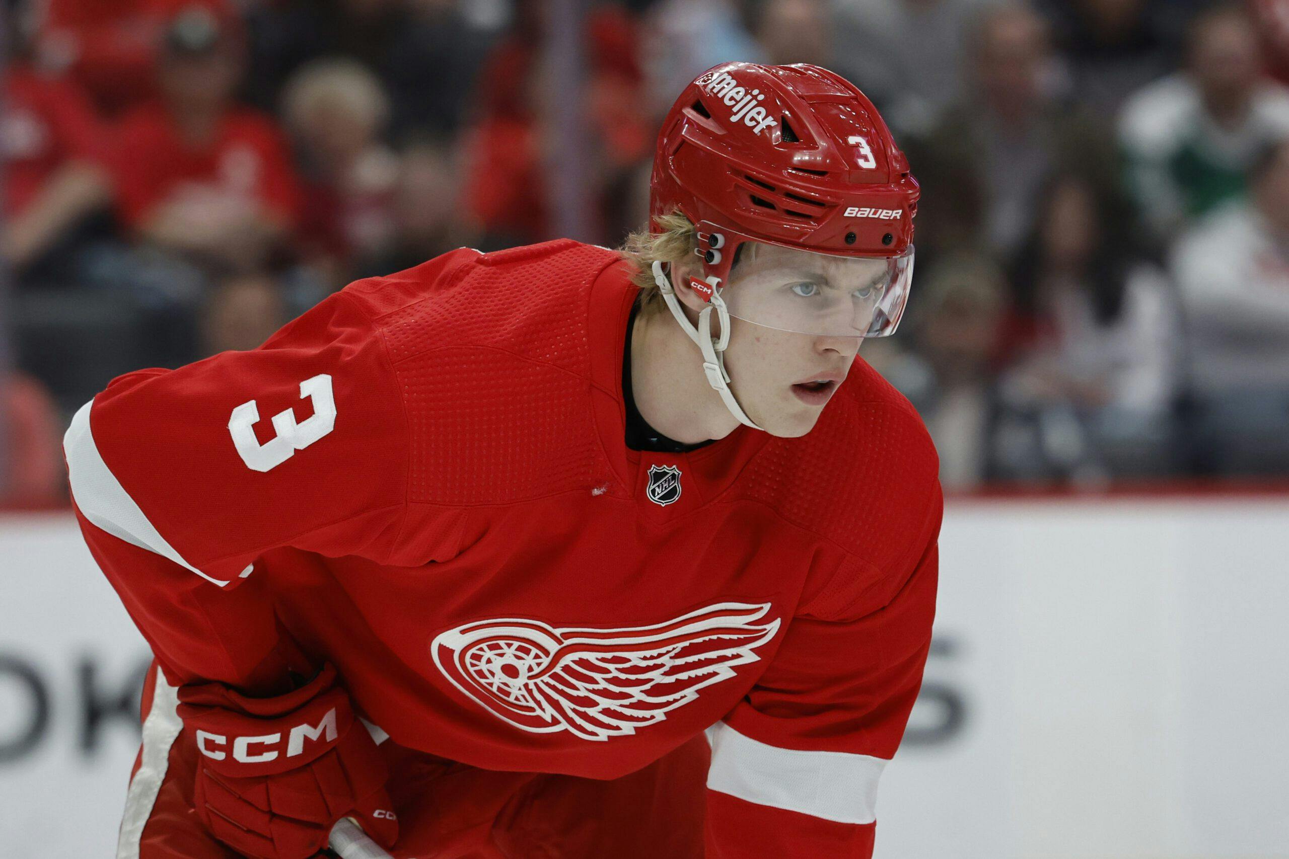 Detroit Red Wings prospect Simon Edvinsson out at least four months with shoulder surgery