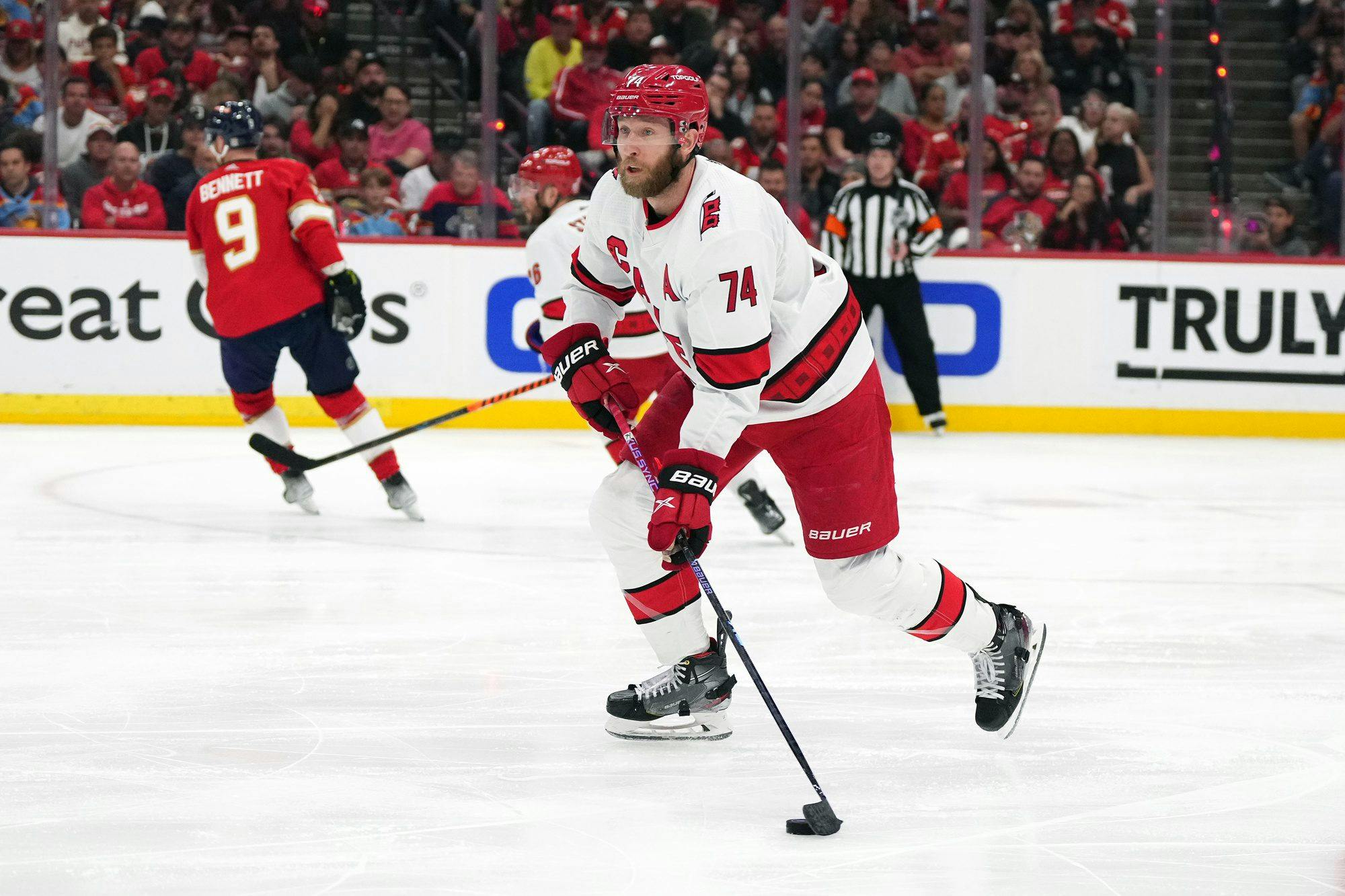 Jaccob Slavin ruled out for rest of Game 4 due to upper-body injury