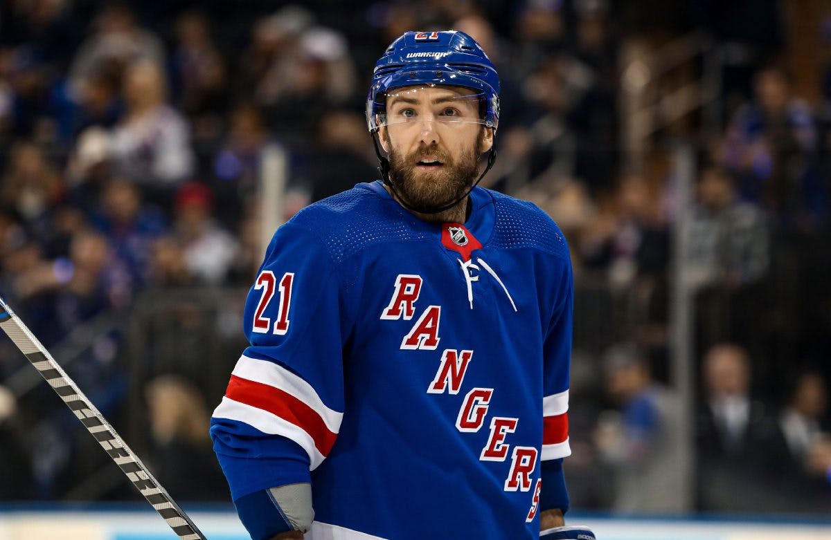 Rangers’ forward Barclay Goodrow leaves game against Senators after puck to the face