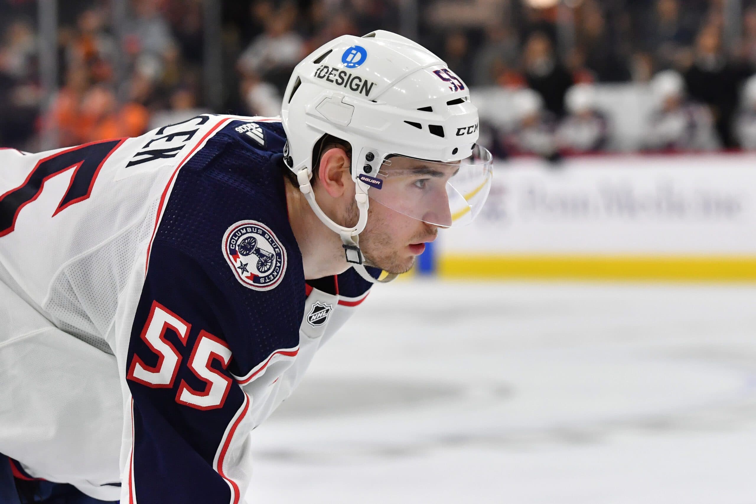 Columbus Blue Jackets captain Rick Nash scores in the second