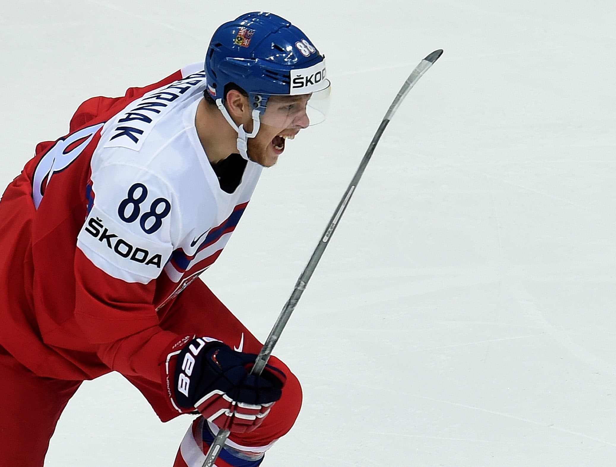 New York Rangers Jaromir Jagr of the Czech Republic warms up to