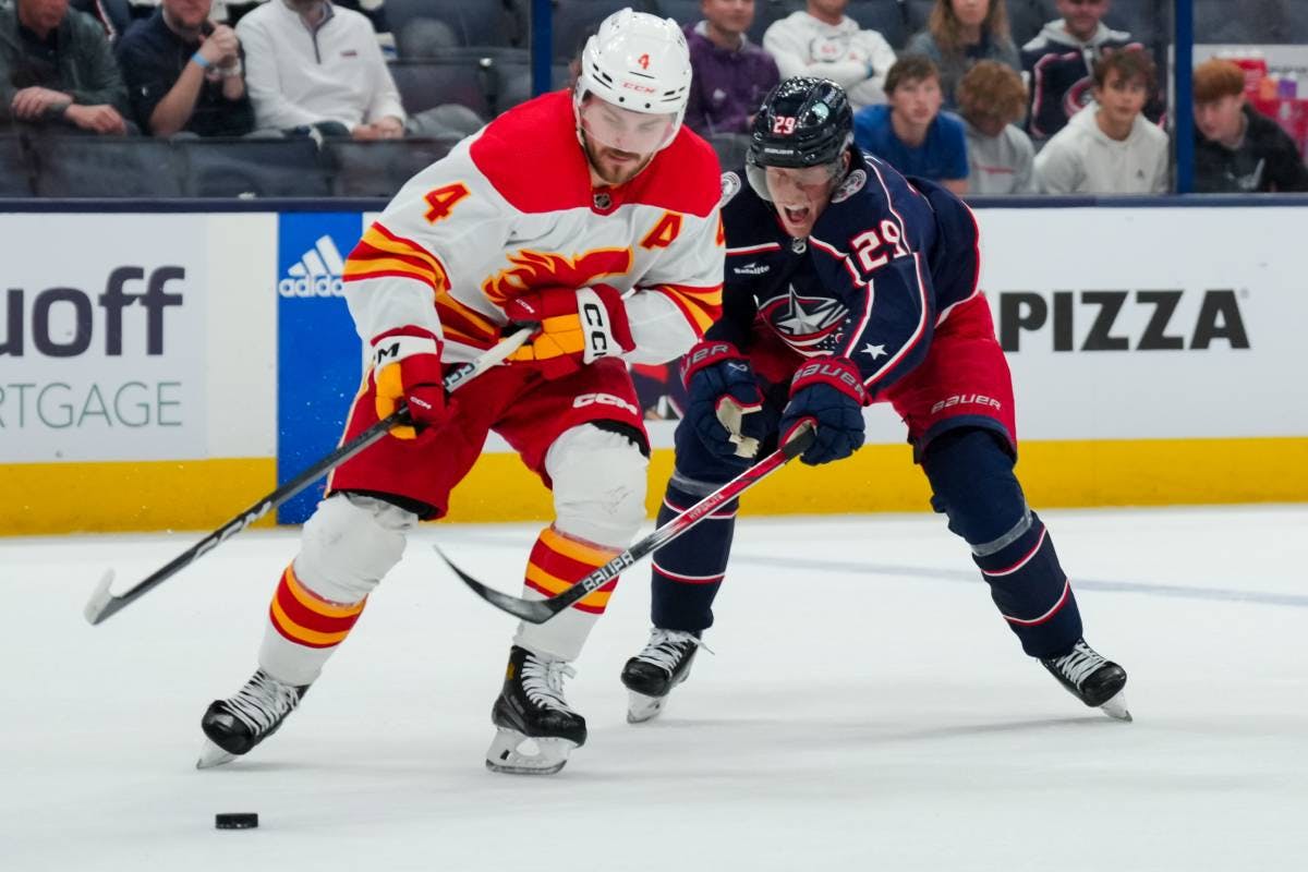 Flames’ Rasmus Andersson suspended four games for hit on Blue Jackets’ Patrik Laine