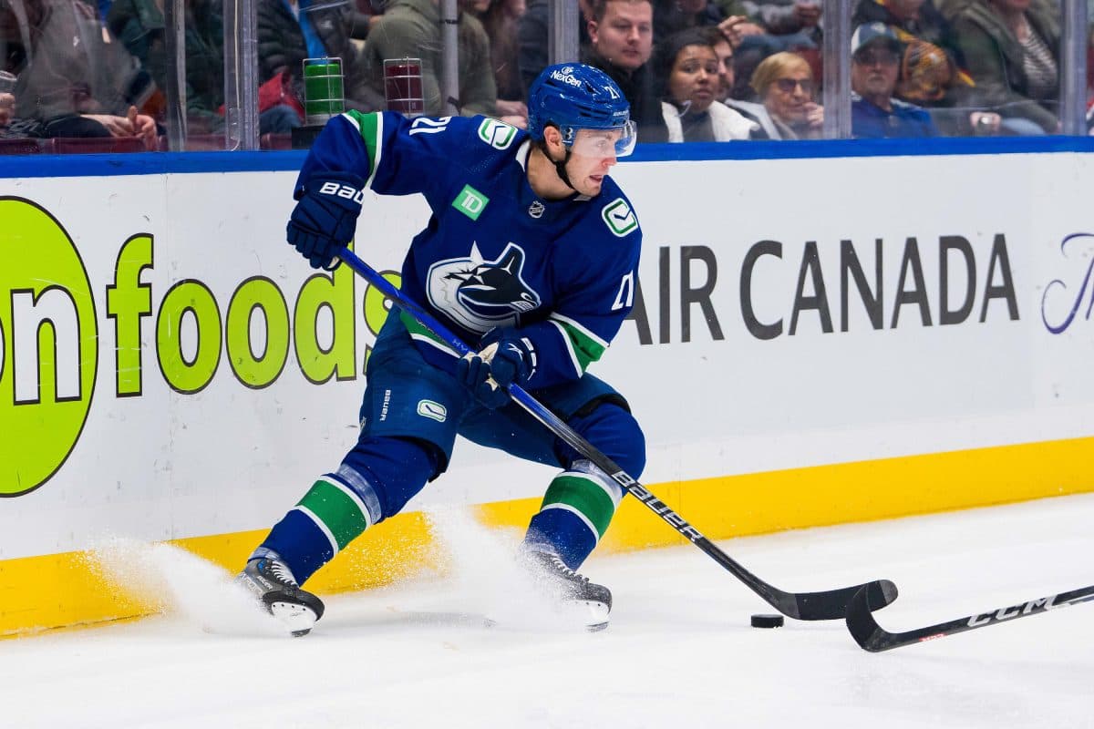 Canucks’ Nils Hoglander fined $2.8K for high-sticking Red Wings’ Jake Walman