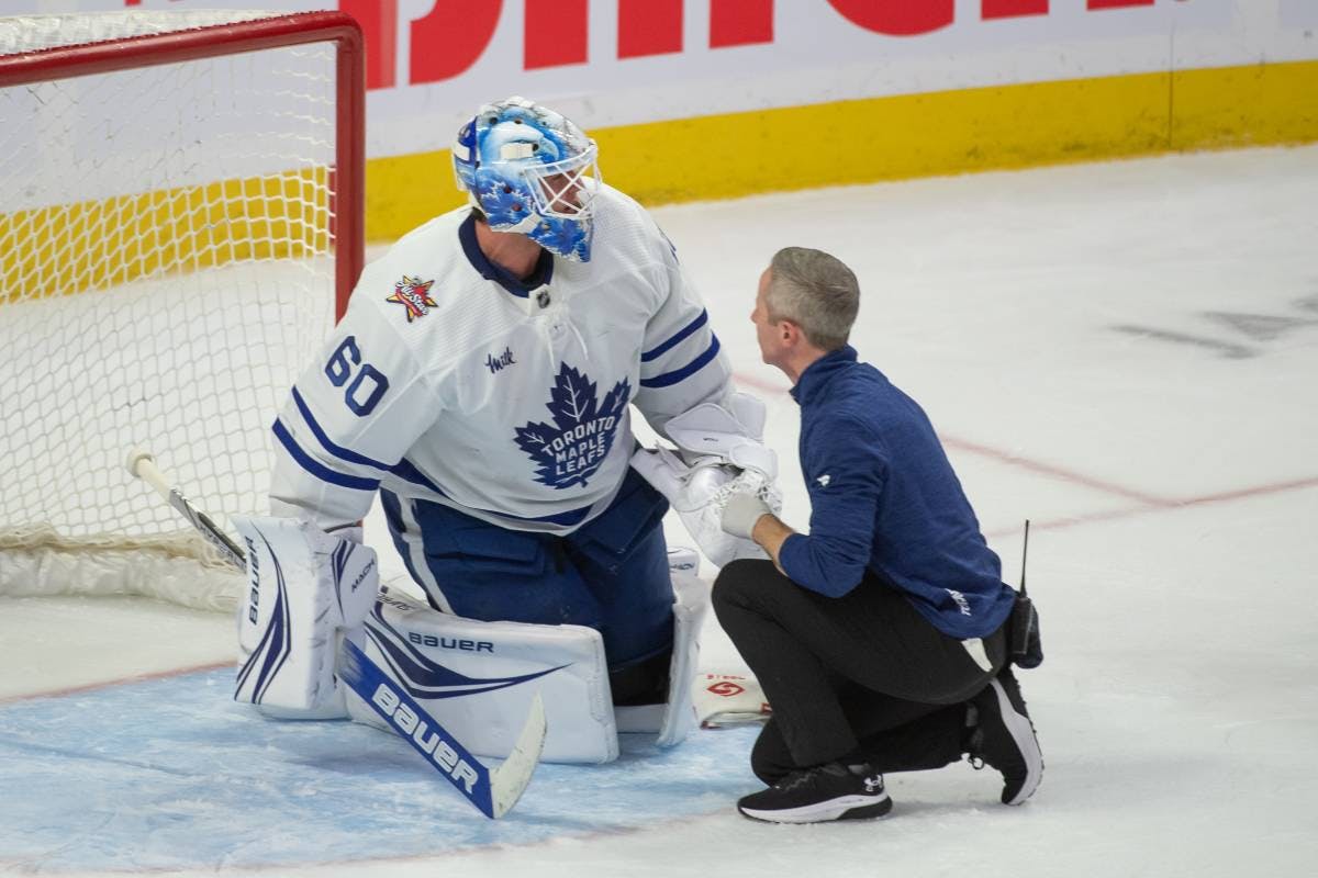 Maple Leafs’ Joseph Woll out week-to-week with high ankle sprain