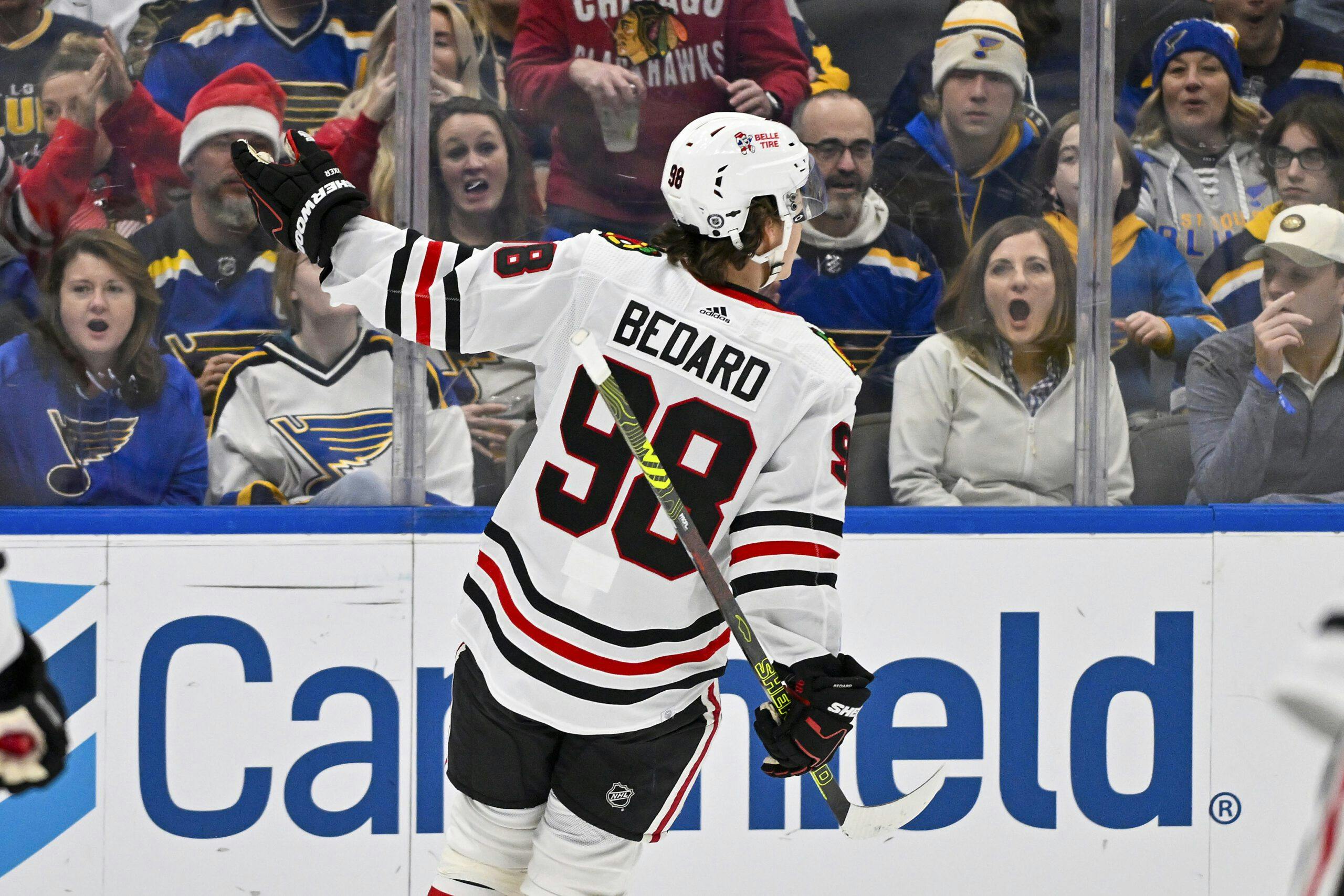 Blackhawks’ Connor Bedard leaves game Vs. New Jersey Devils with injury