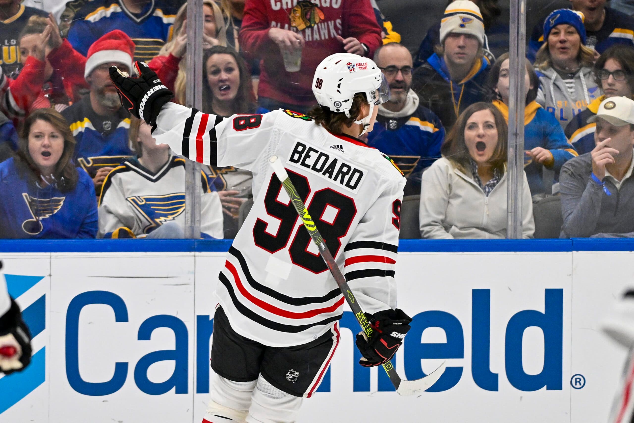 Blackhawks’ Connor Bedard leaves game Vs. New Jersey Devils with injury