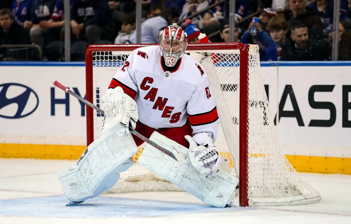 Carolina Hurricanes goaltender Pyotr Kochetkov leaves Thursday’s game due to injury