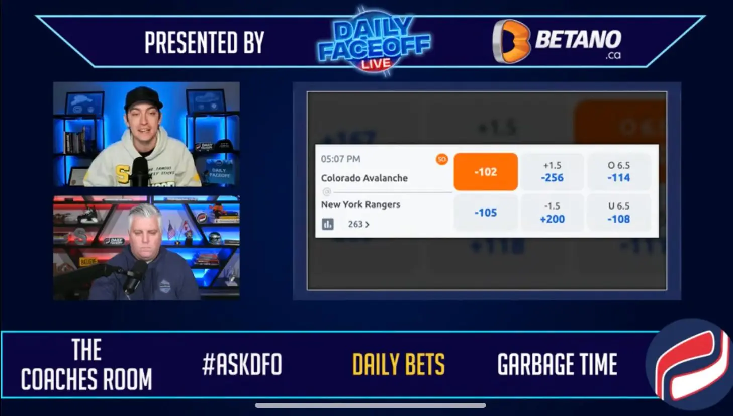 Betano Daily Bets: Colorado Avalanche Moneyline & Brock Nelson shot prop