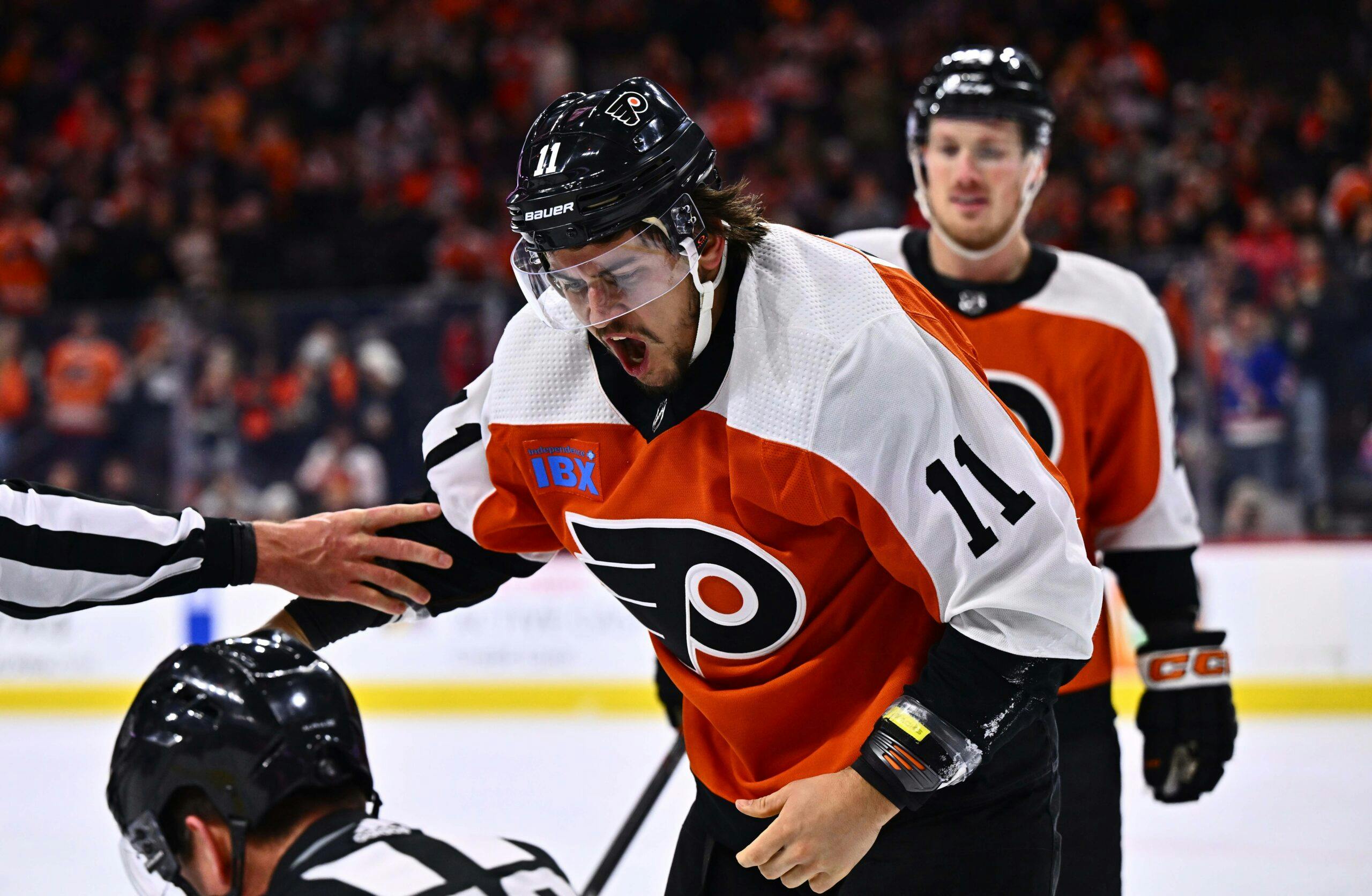 Flyers’ Travis Konecny misses game against Rangers injured
