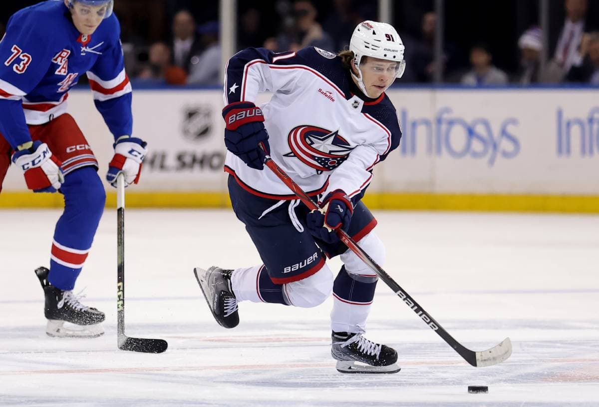 Blue Jackets’ Kent Johnson placed on IR, will miss rest of season