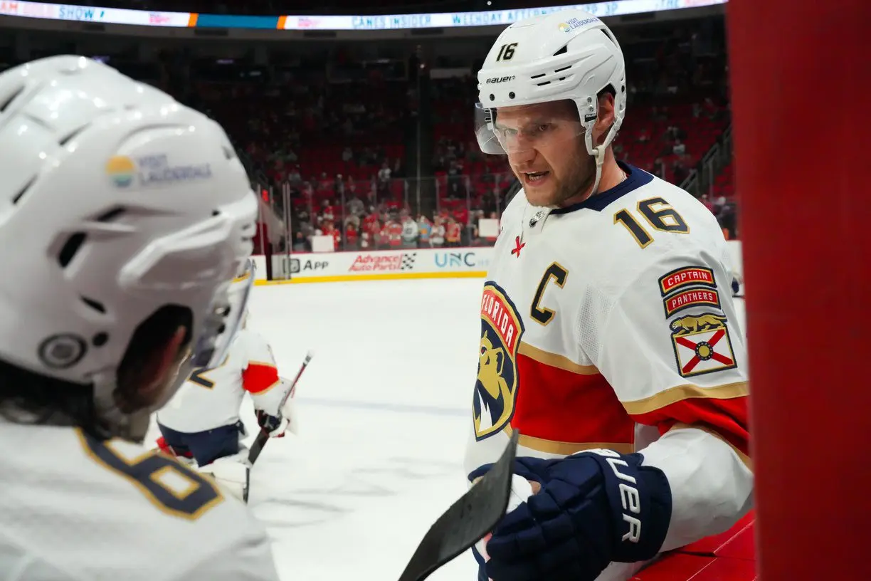 Panthers’ Barkov returns to full practice; status for Game 3 unknown