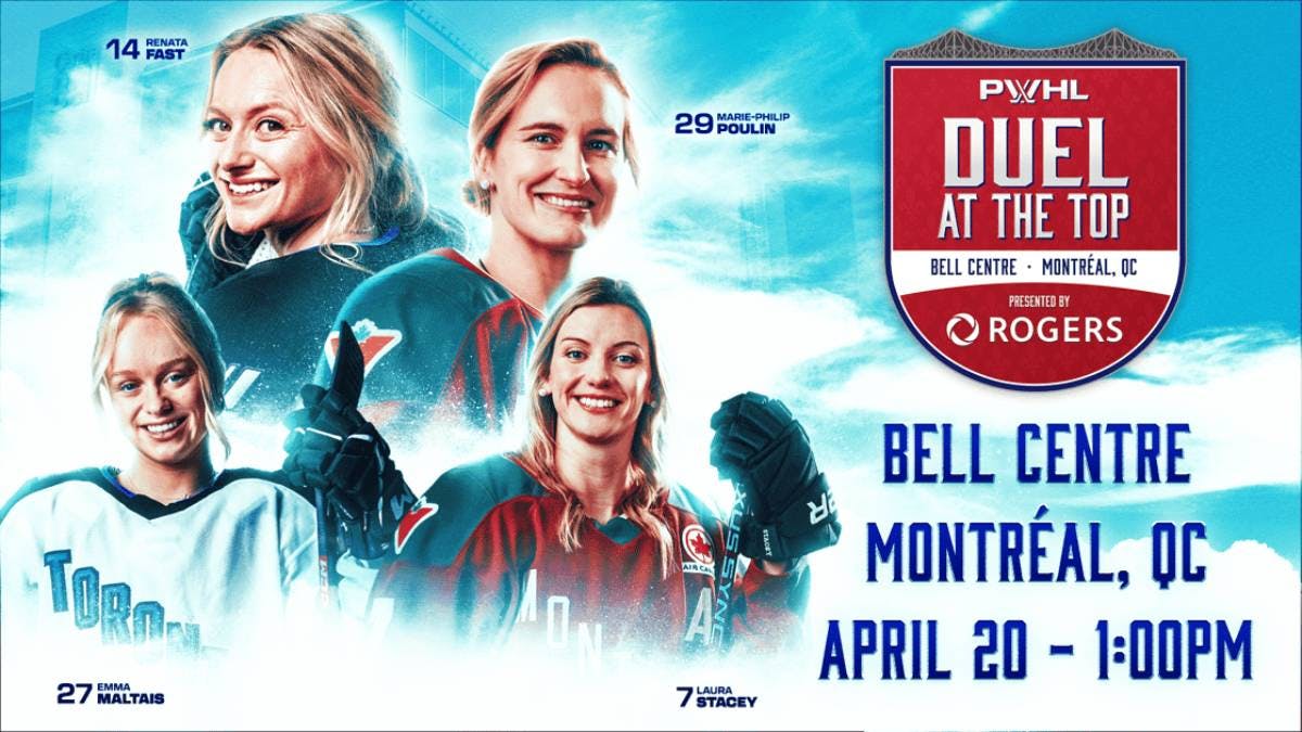 Montreal and Toronto to play PWHL game at Bell Centre on April 20