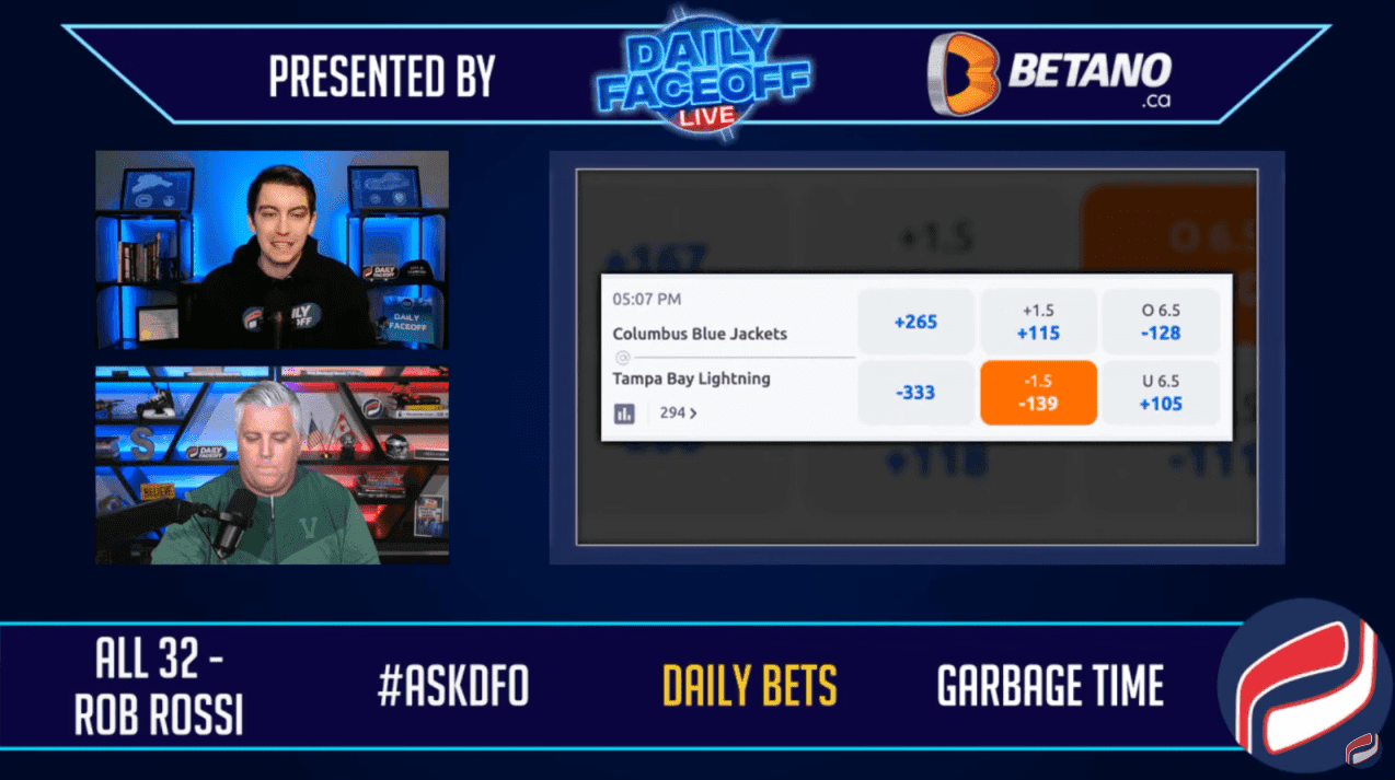 Betano Daily Bets: Giroux/York shot prop and Tampa Bay Puckline