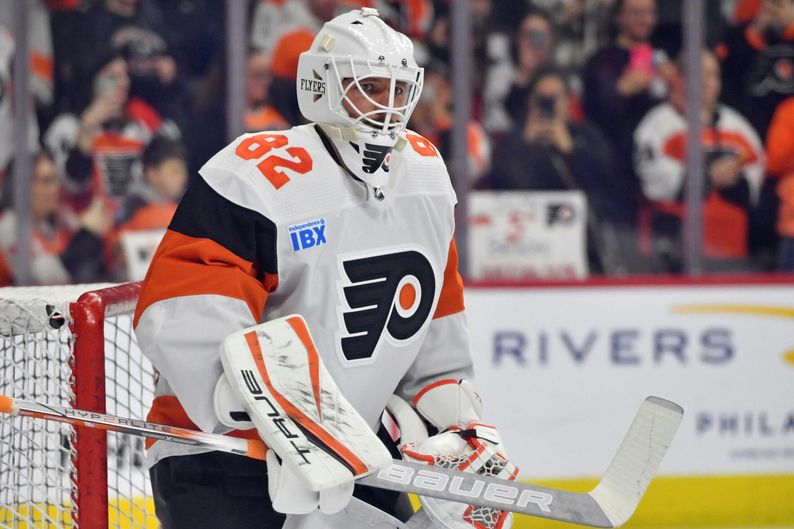 Flyers’ Ivan Fedotov makes NHL debut, ties record for tallest goalie at 6-foot-7