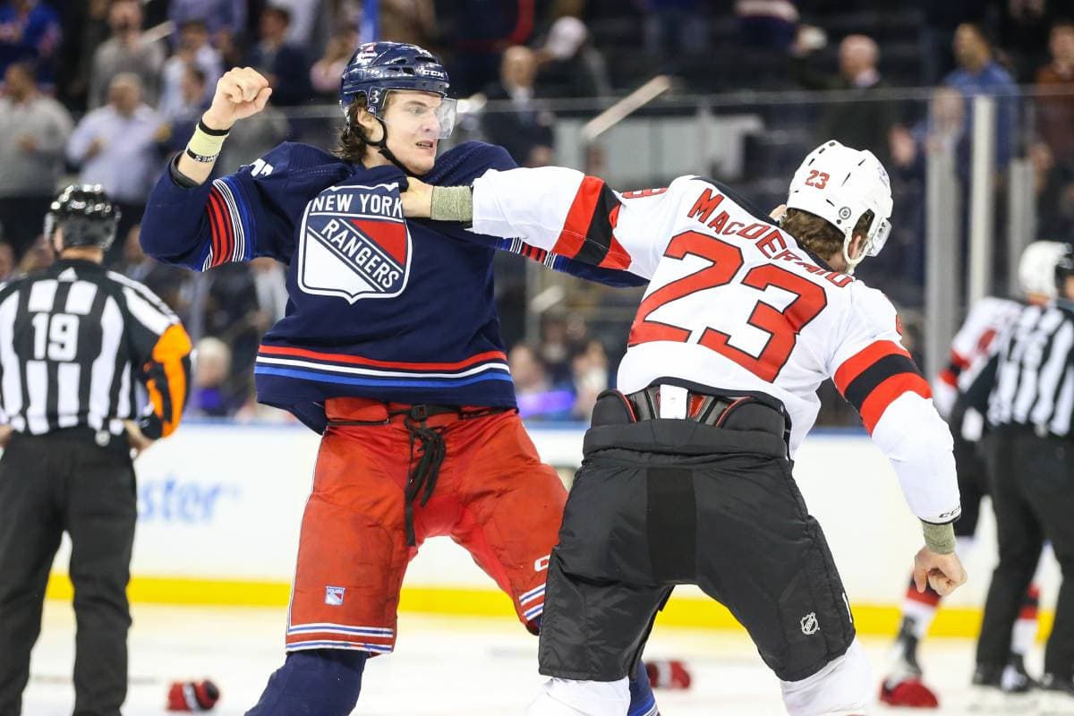 The Rangers-Devils line brawl will go down as one of the highlights of 2023-24