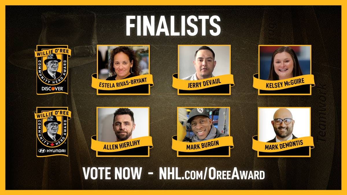 Finalists announced for the 2024 Willie O’Ree Community Hero Award