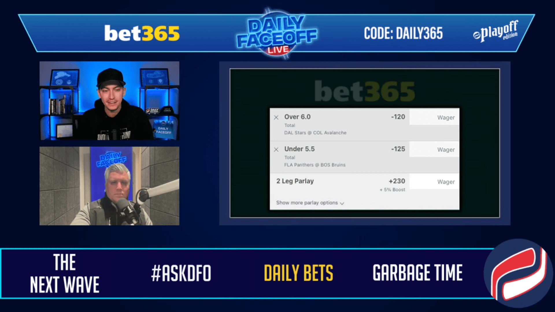 bet365 Daily Bets: Avalanche vs. Stars O6.0 & Panthers vs. Bruins U5.5