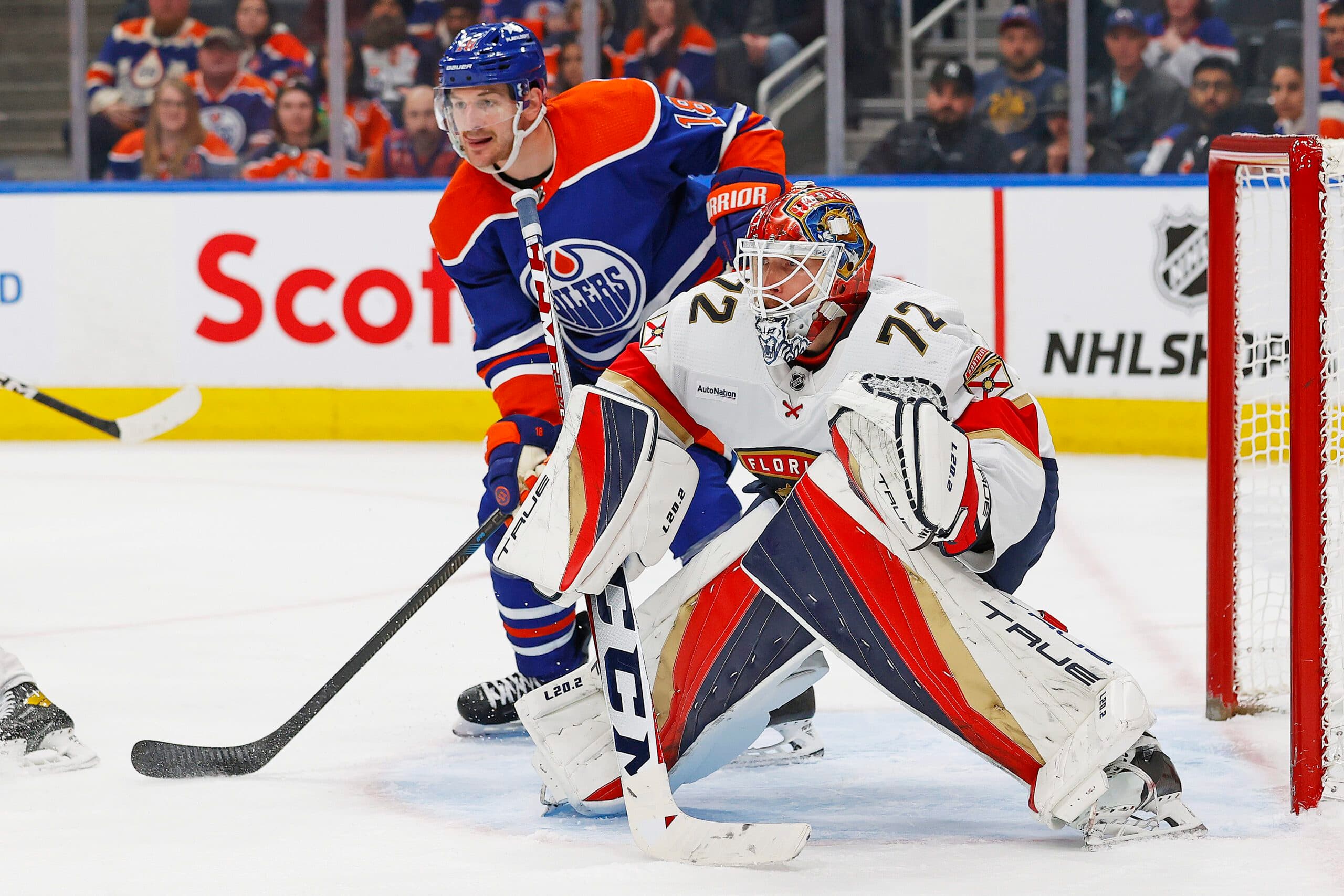 Zach Hyman and Sergei Bobrovsky