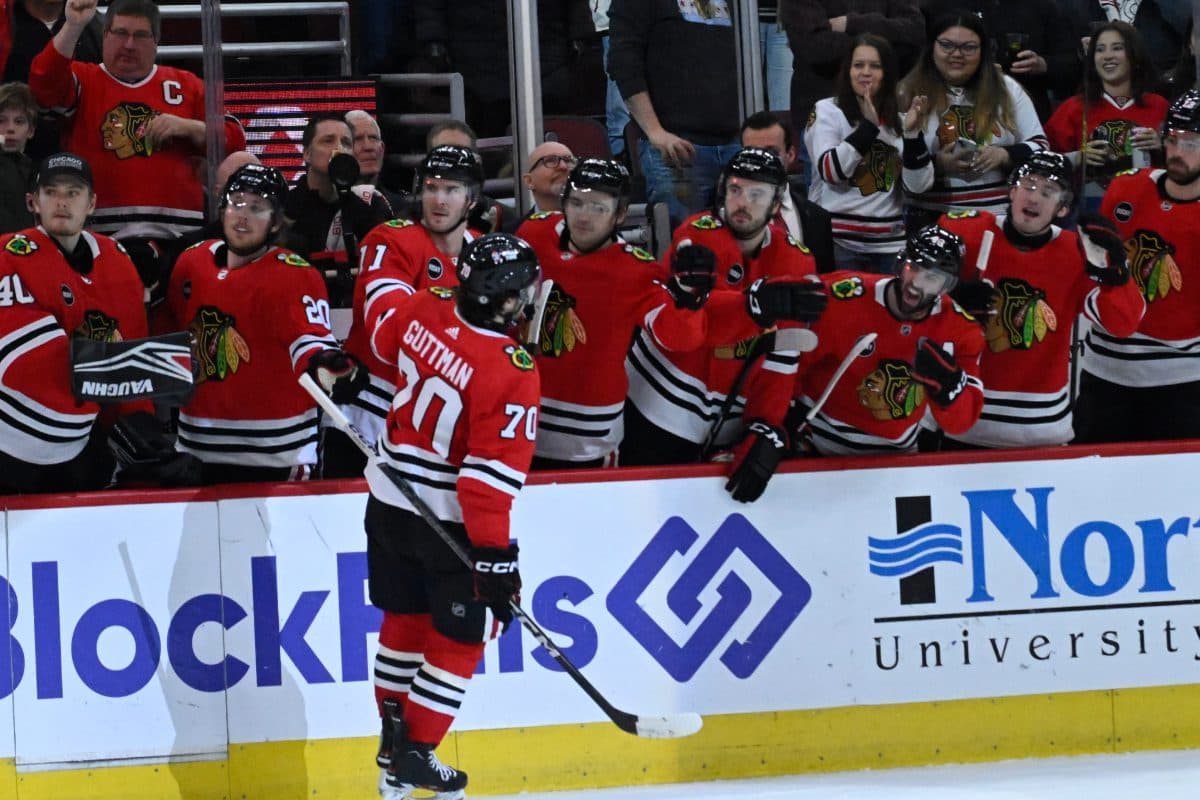 Chicago Blackhawks forward Cole Guttman