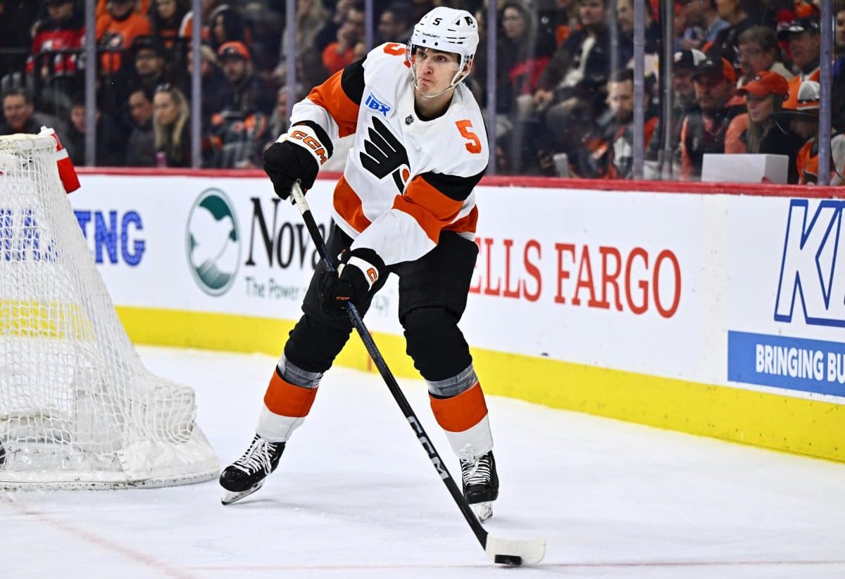 Philadelphia Flyers defenseman Egor Zamula