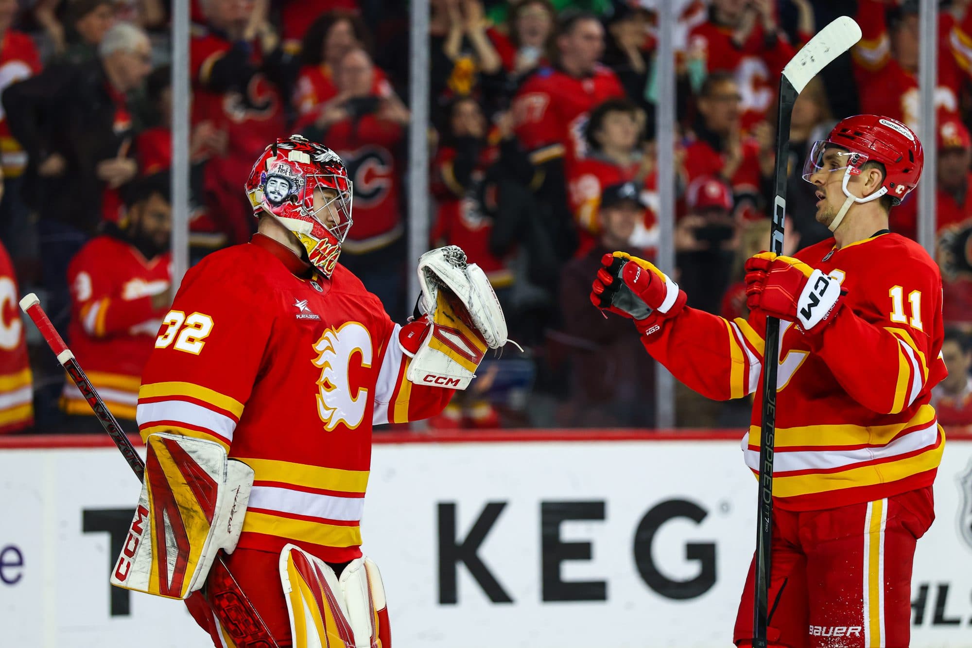 Dustin Wolf and Mikael Backlund