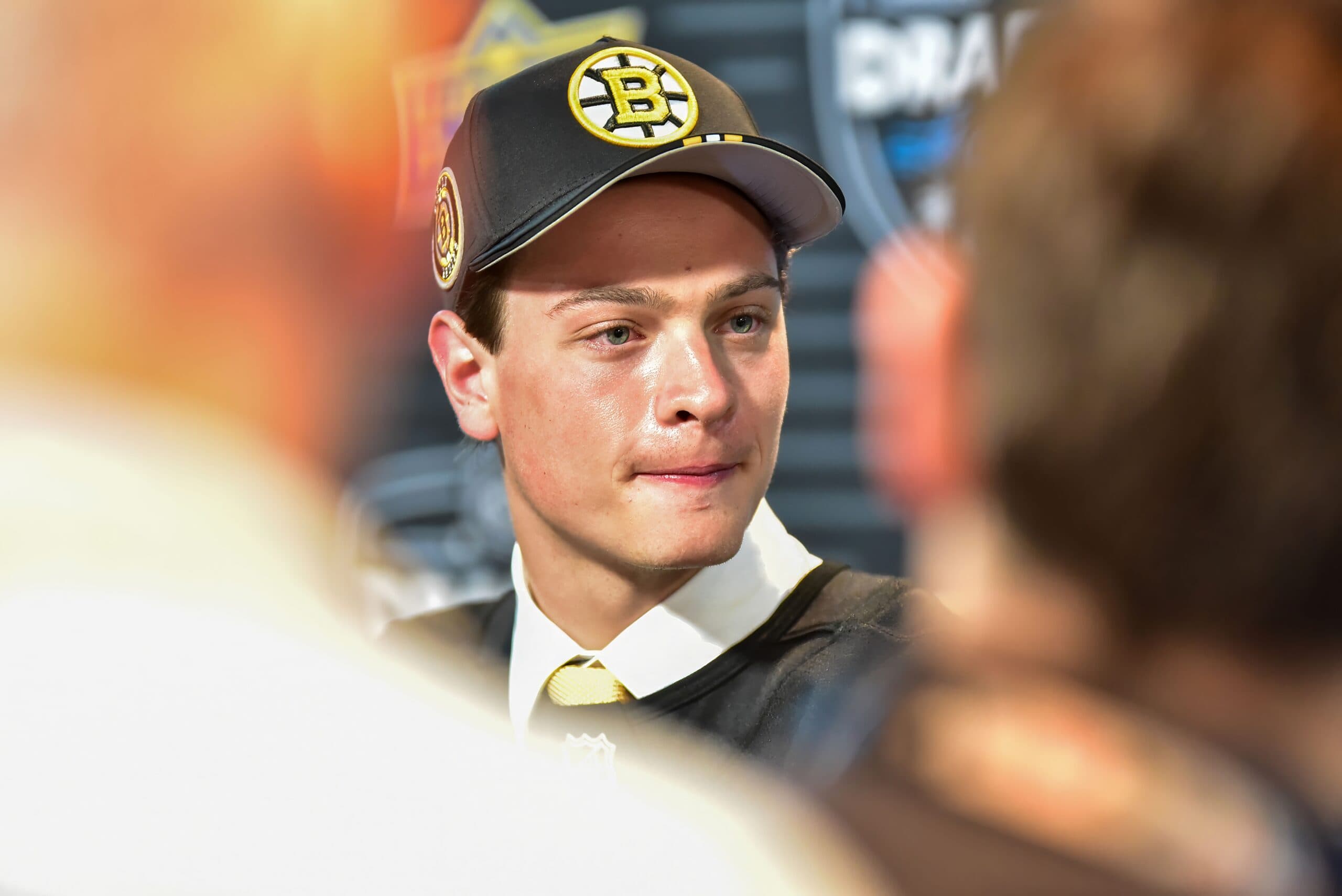 Where does James Hagens fit on the Bruins roster?