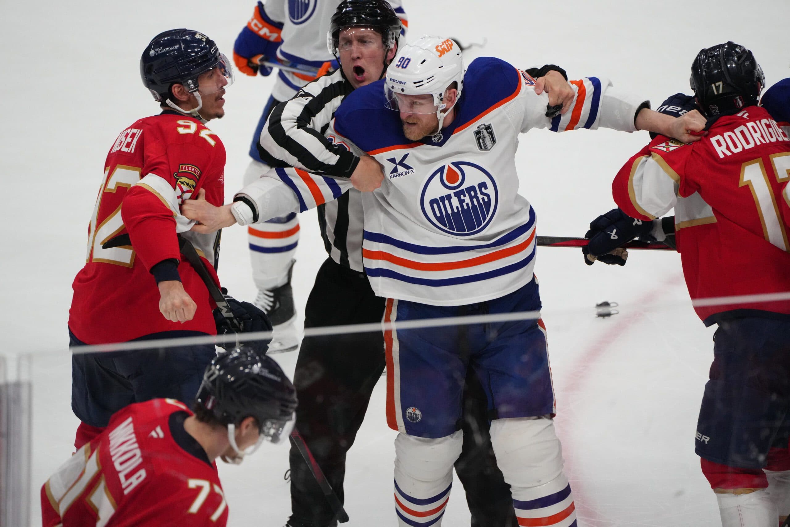 ‘I just wish they had been calling it in Game 2’: Oilers head coach Kris Knoblauch calls out Stanley Cup Final officiating