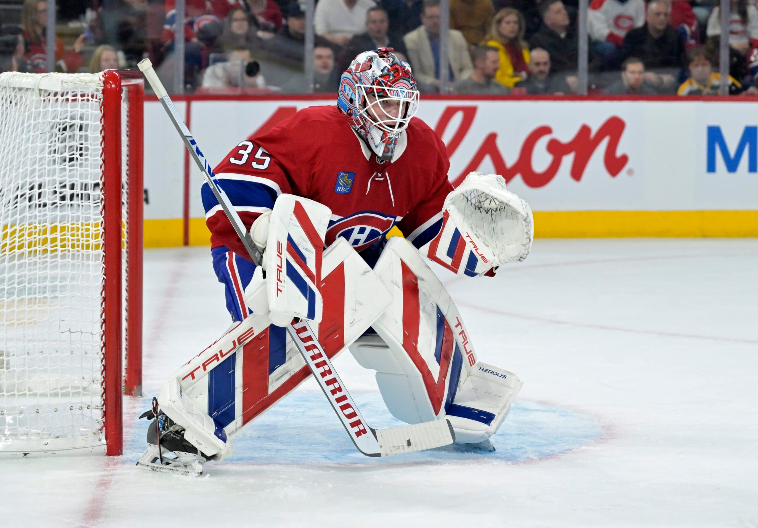 Montreal Canadiens goaltender Sam Montembeault