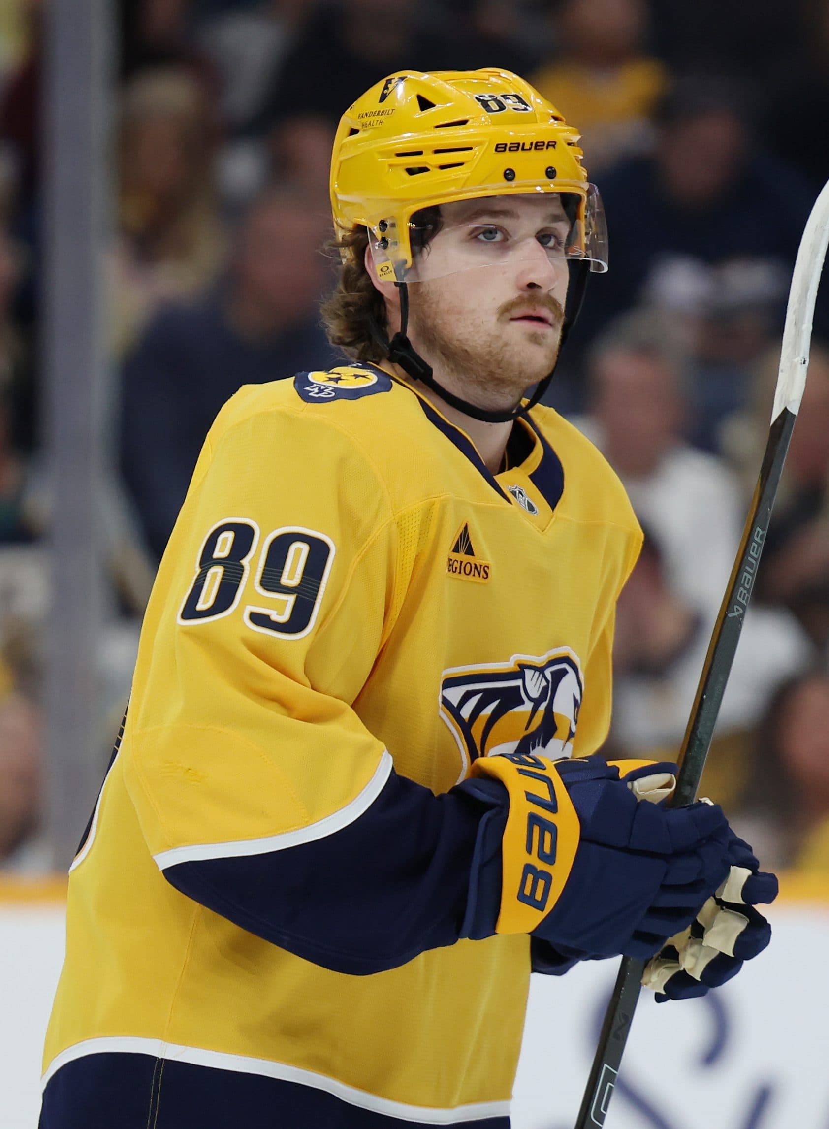 Wiesblatt left Thursday's 2-1 overtime win against the Florida Panthers after getting kneed by teammate Michael McCarron.